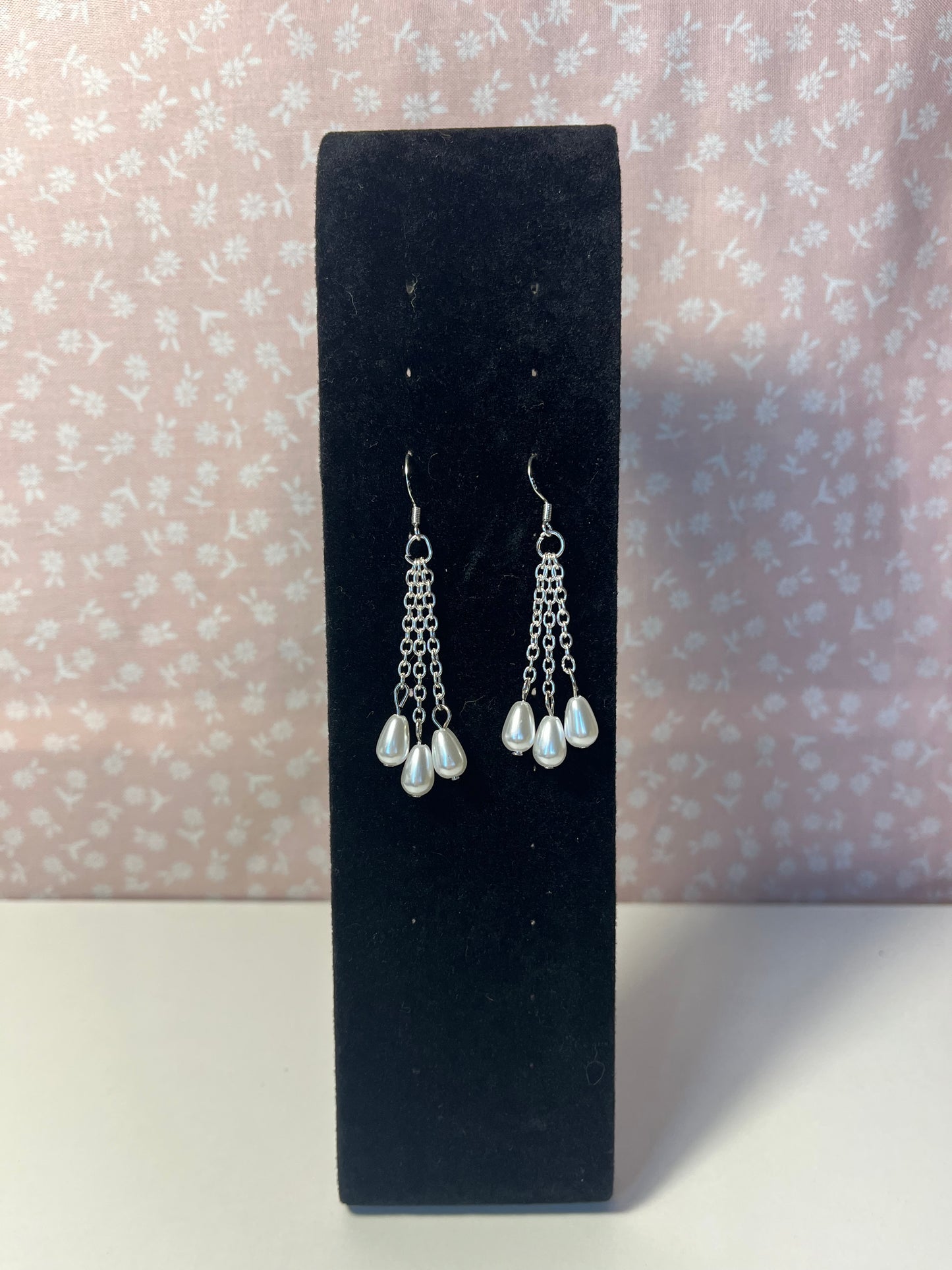 Chained Pearl Earrings