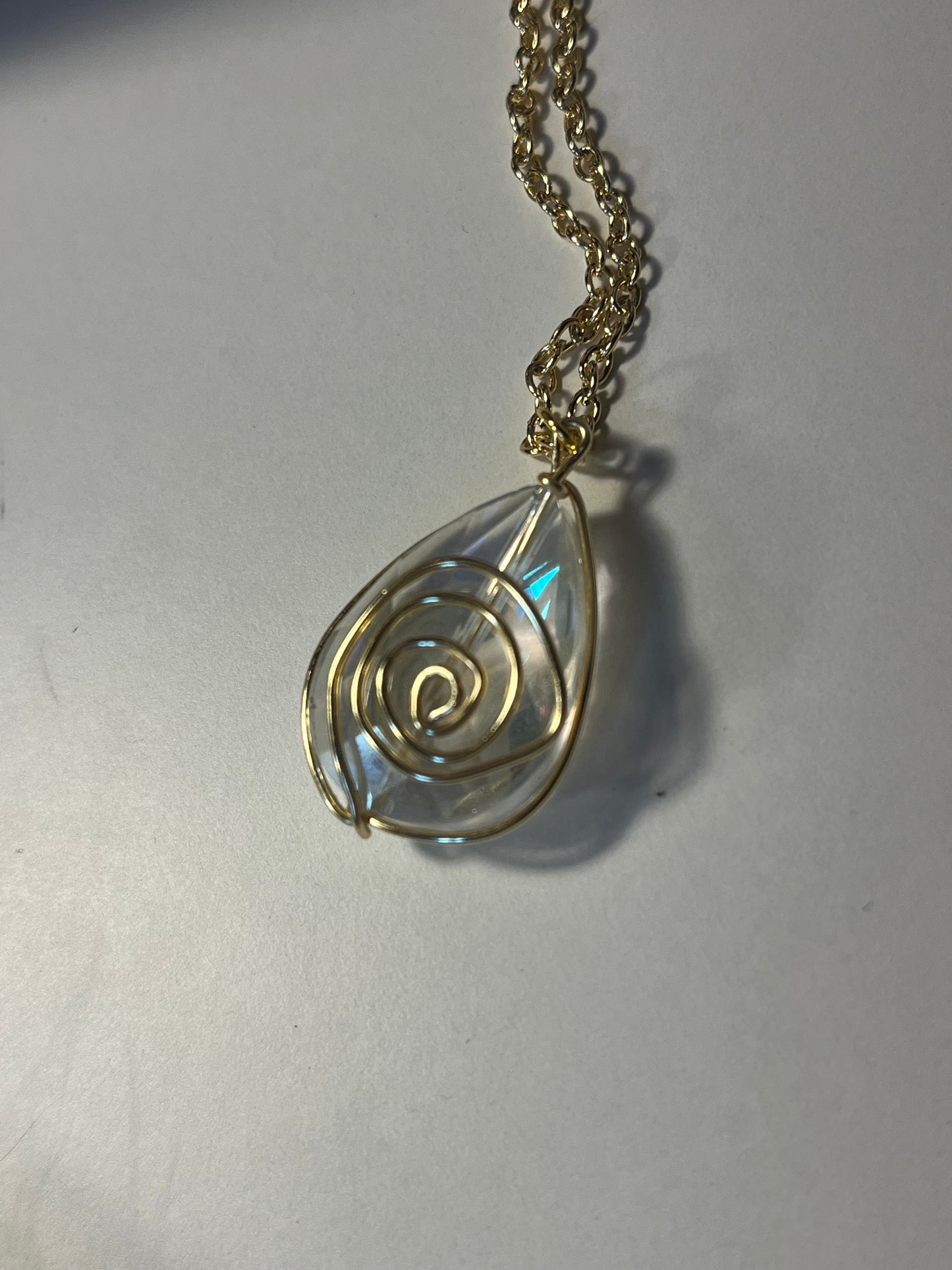 Wire-Wrapped Pendant Necklace