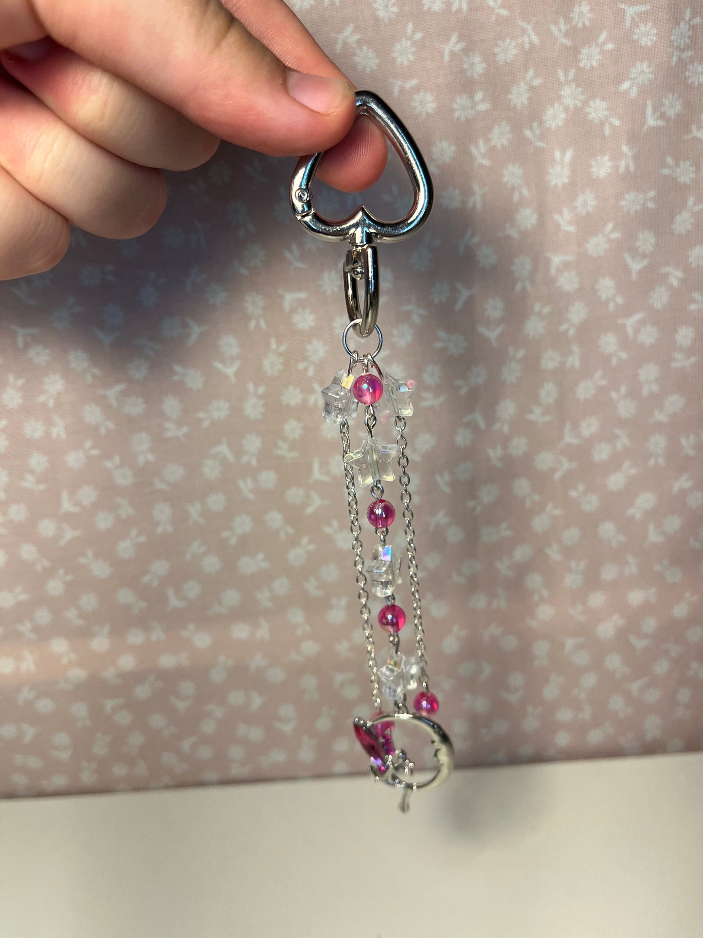 Pink Moon Fairy Keychain